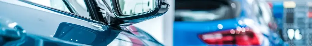 Close up of car exterior features banner