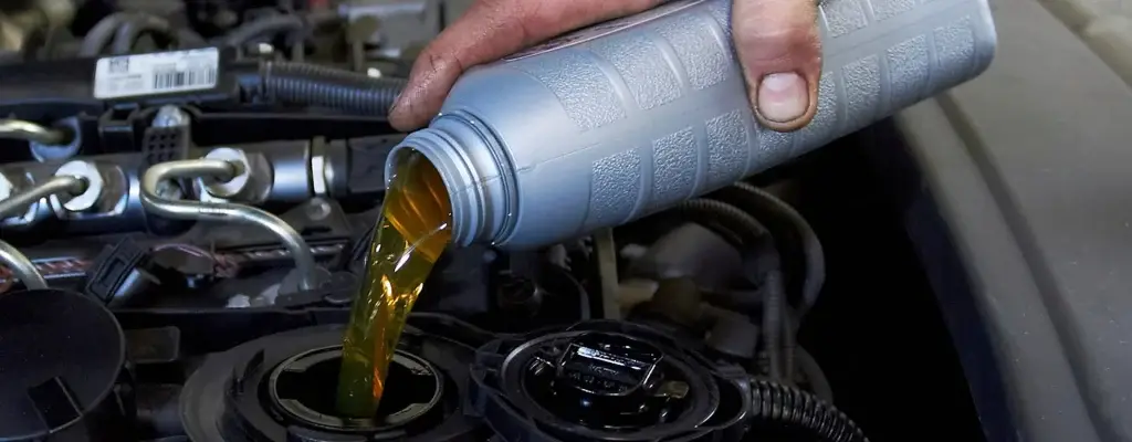 Oil change close up